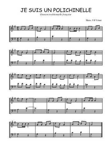 Téléchargez l'arrangement pour piano de la partition de Je suis un Polichinelle en PDF